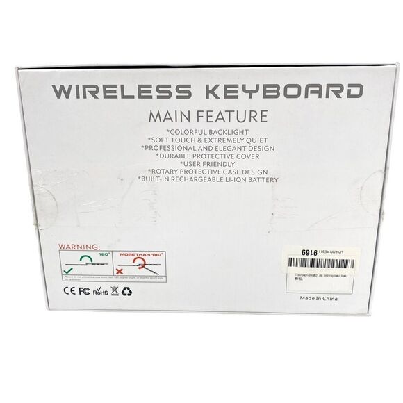 Colorful Backlight Rotating Wireless Keyboard Case - Picture 4 of 7